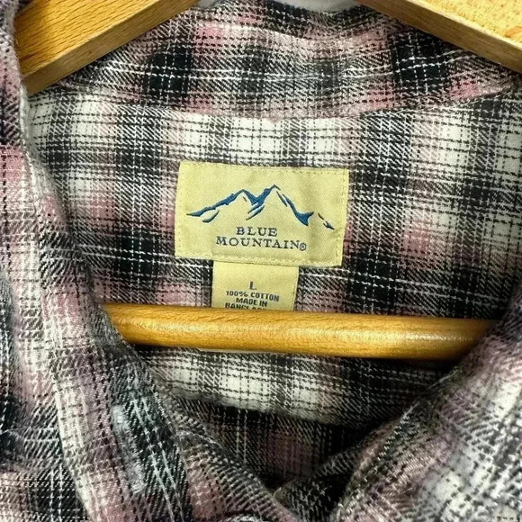 Blue Mountains size Large plaid flannel. Long sleeve button down. - Picture 5 of 8